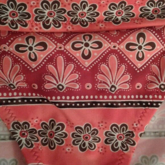 Candies Size Medium Juniors Swim Bathing Suit Bottoms Red Aqua Floral Print New - Picture 2 of 6